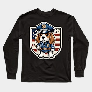 Beagle Police Long Sleeve T-Shirt